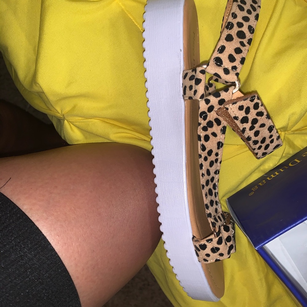 Cheetah print sandals